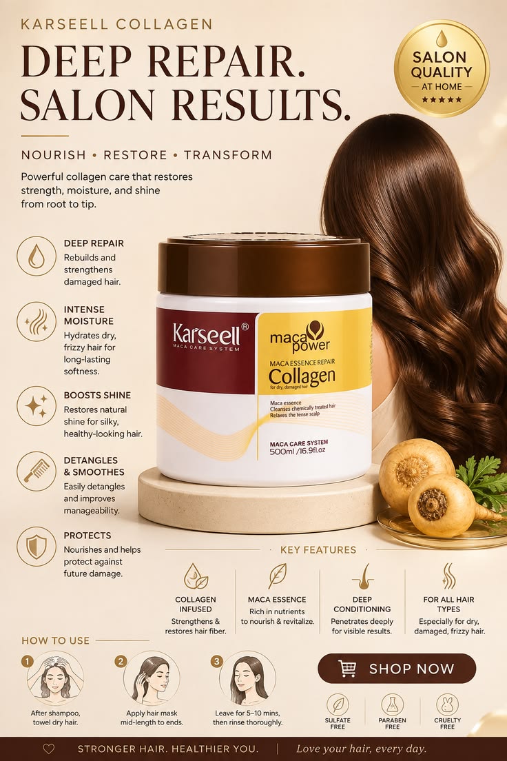 Karseell – Maca Essence Repair Collagen Hair Mask