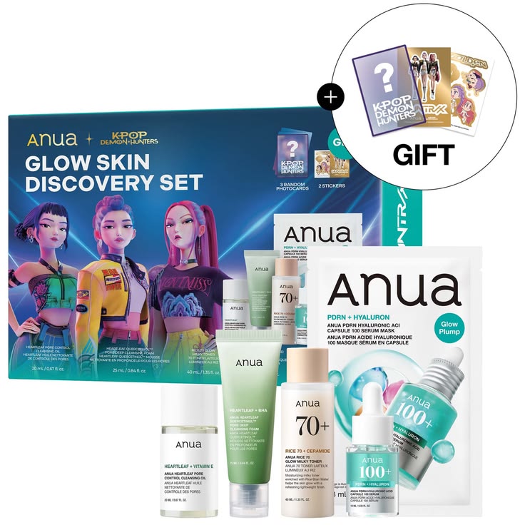 Anua × K-Pop Demon Hunters: Glow Skin Discovery Set (Special Edition)