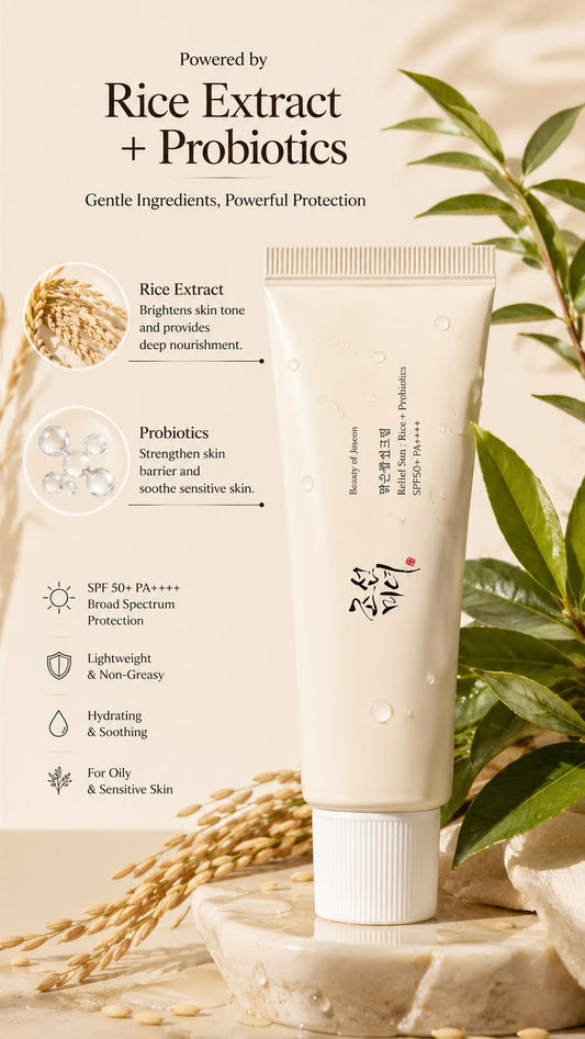 Beauty of Joseon – Relief Sun: Rice + Probiotics SPF50+ PA++++