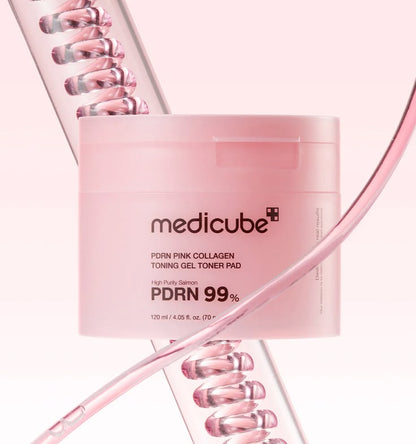 Medicube – PDRN Pink Collagen Toning Gel Toner Pad