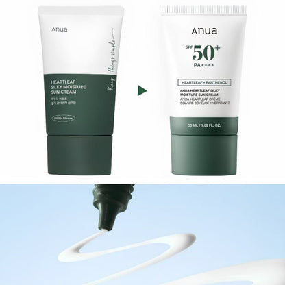 Anua - Heartleaf Silky Moisture Sunscreen SPF 50+ PA++++ 10ml