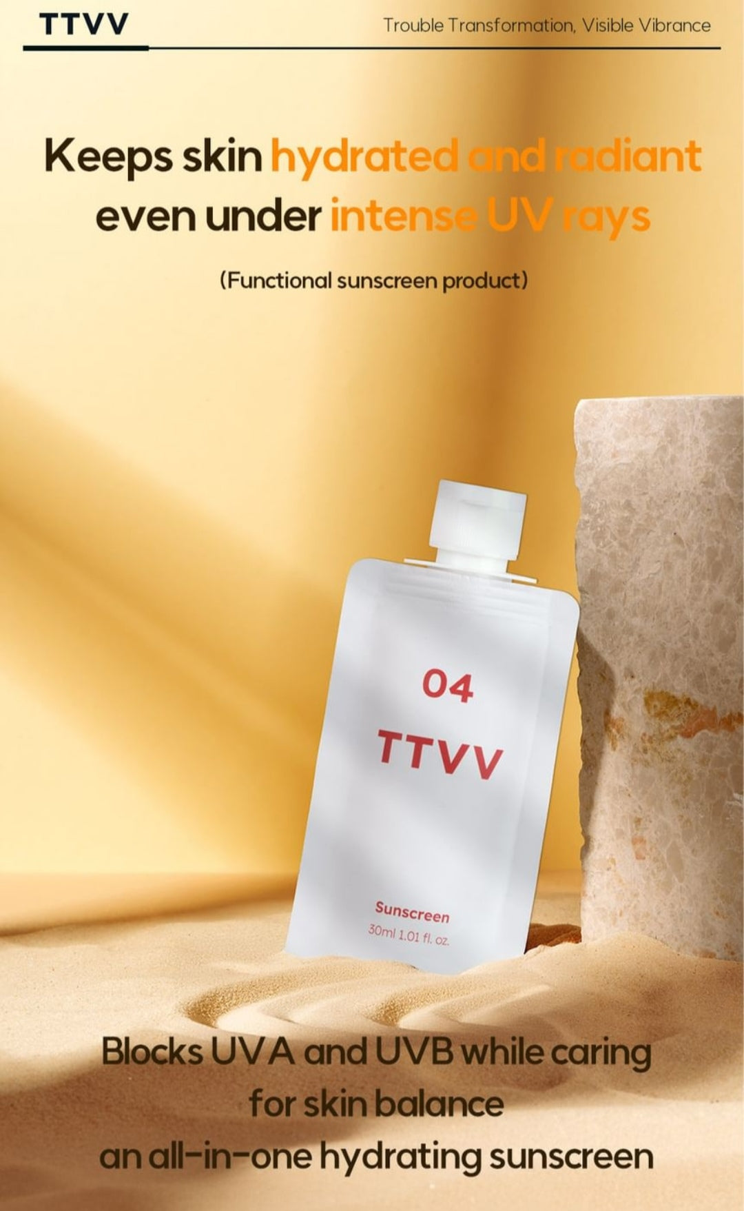 TTVV - 04 Hydrating Sunscreen SPF50+ PA++++ 30ml