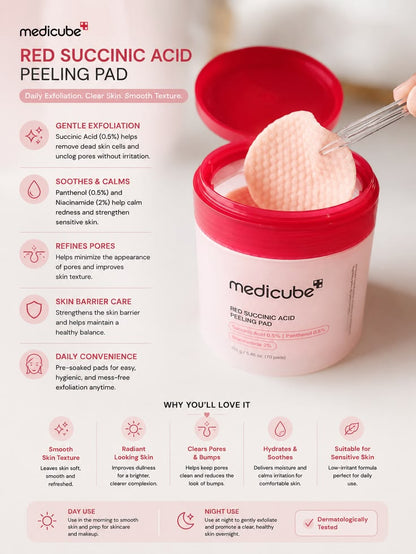 Medicube – Red Succinic Acid Peeling Pad