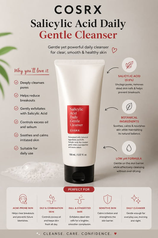 COSRX – Salicylic Acid Daily Gentle Cleanser