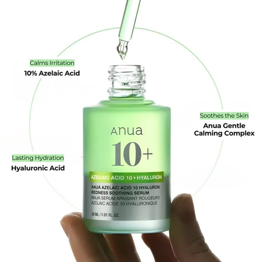 Anua – Azelaic Acid 10 + Hyaluron Redness Soothing Serum