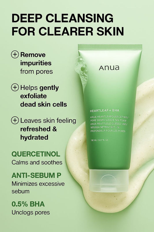 Anua – Heartleaf Quercetinol Pore Deep Cleansing Foam